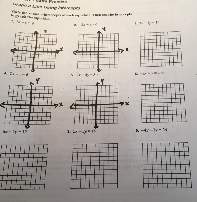 Solved Graph a Line Using Intercepts State the x- and | Chegg.com