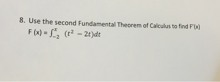 Solved Use the second Fundamental Theorem of Calculus to | Chegg.com