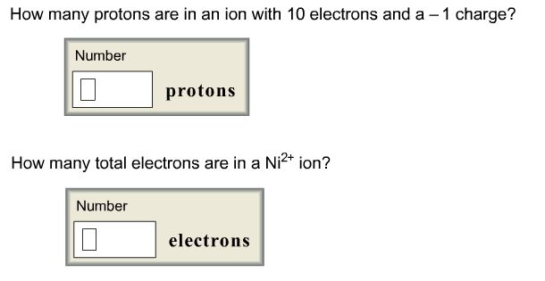 Solved How Many Protons Are In An Ion With 10 Electrons And 