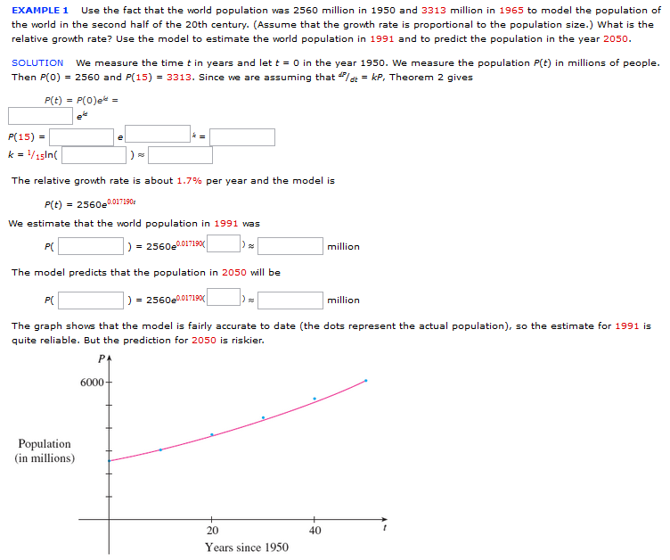 Solved Use the fact that the world population was 2560 | Chegg.com