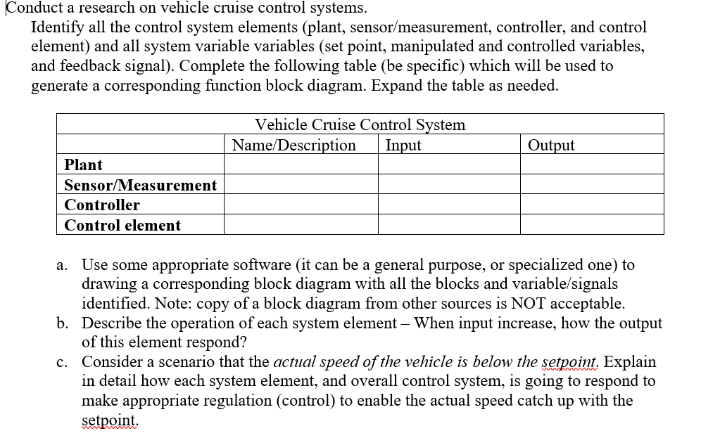 research paper on cruise control system