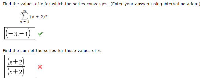 Solved find the values of x for which the series converges chegg