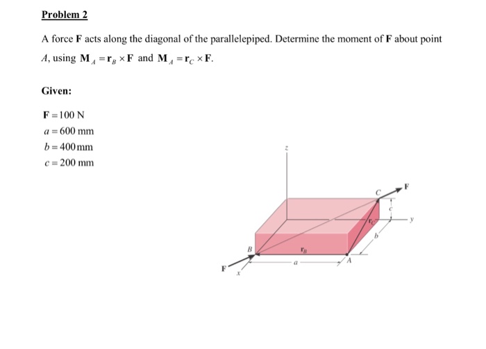 Solved staticsWhen using M=rc x F and M=rB x F, shouldn't i | Chegg.com