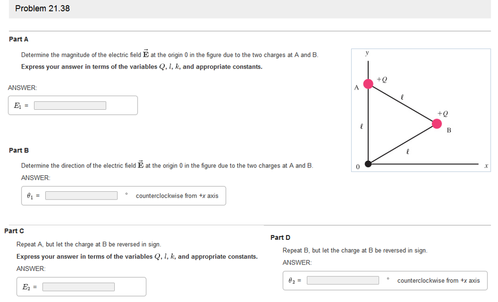 Solved Determine the magnitude of the electric field Eat the | Chegg.com
