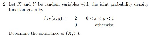 Solved 2. Let X and Y be random variables with the joint | Chegg.com