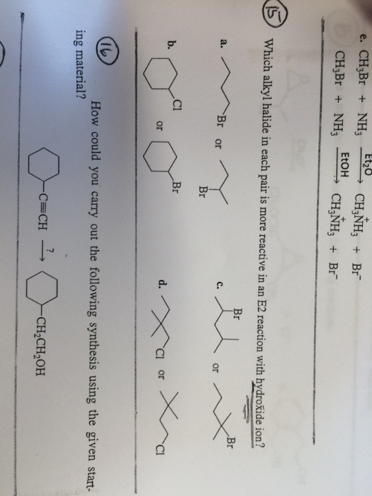 Solved Which alkyl halide in each pair is more reactive in | Chegg.com