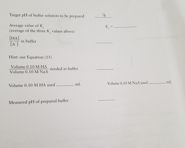 PART C. Properties of Buffers Buffer system selected | Chegg.com