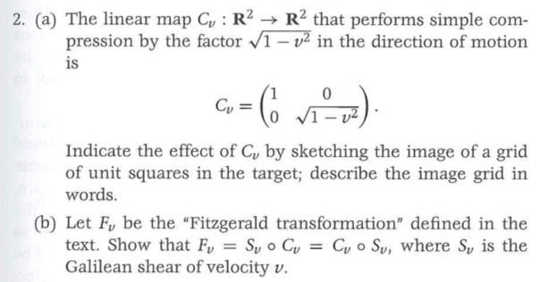 2. (a) The linear map C R2-R2 that performs simple | Chegg.com