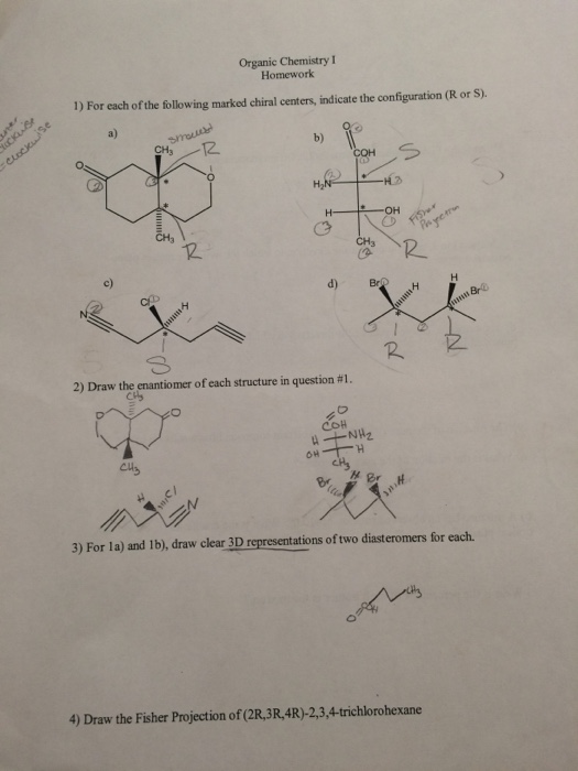 do my organic chemistry homework