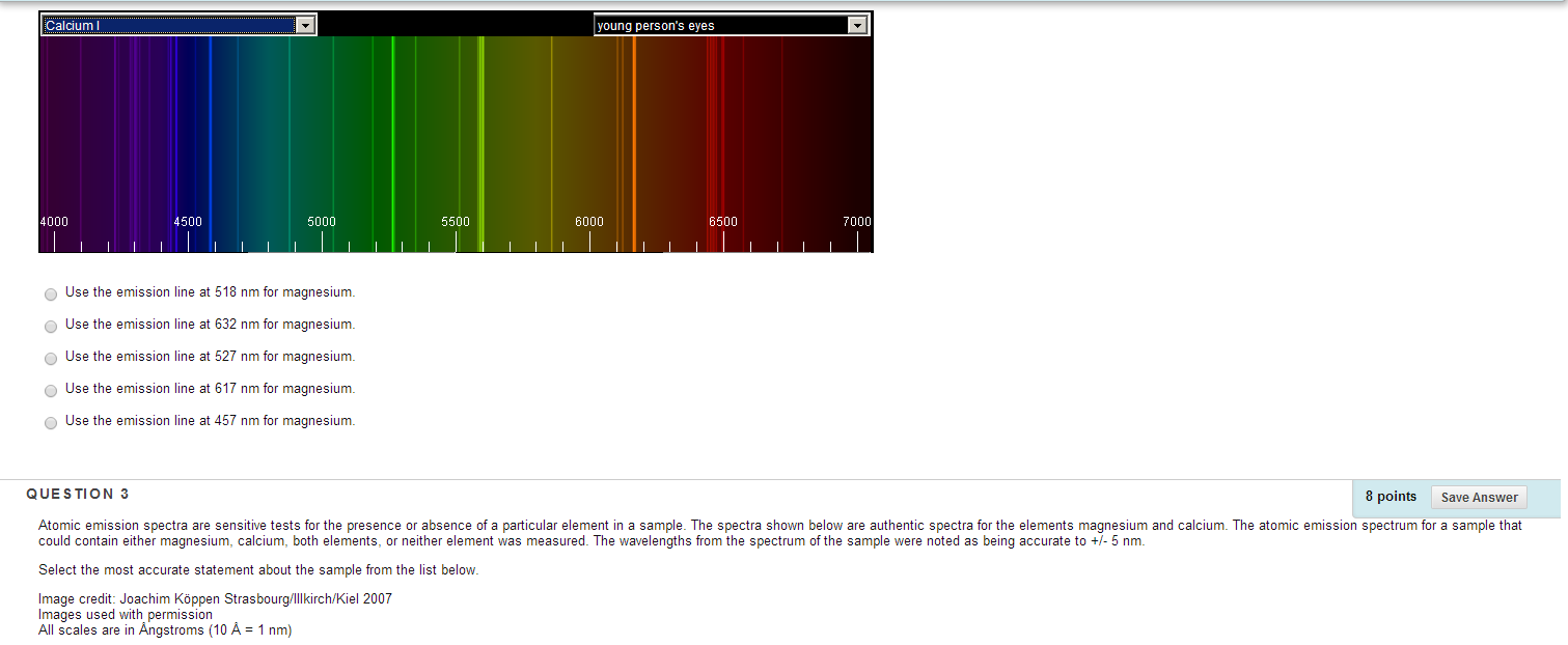 atomic emission spectrum quizlet