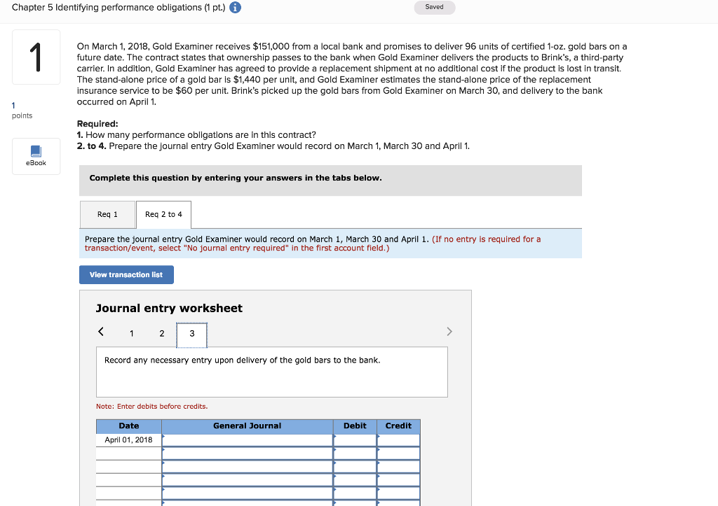 Performance Obligations Solved Chapter 5 Identifying performance obligations (1 pt.) | Chegg.com