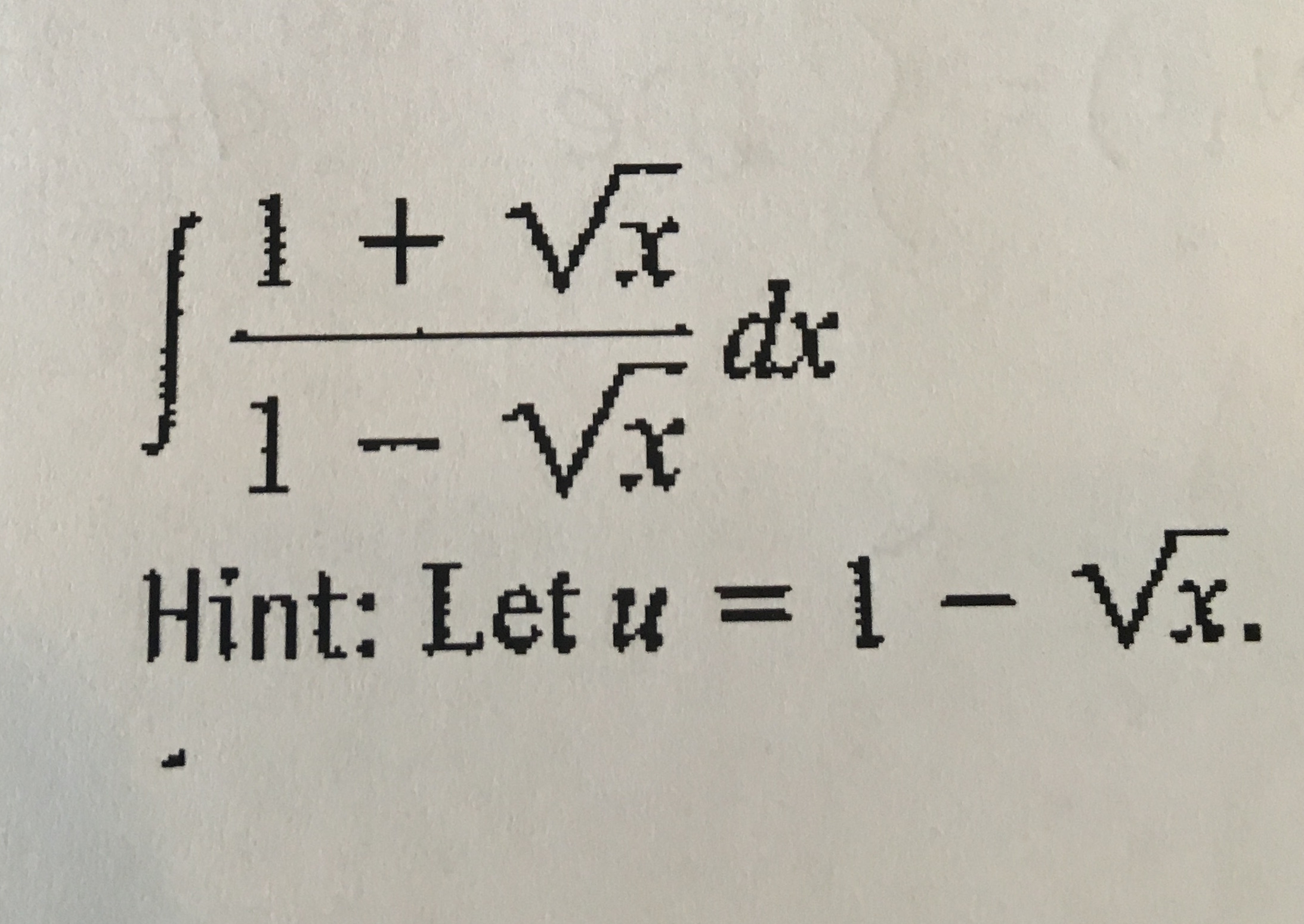 solved-find-the-indefinite-integral-1-square-root-x-1-chegg