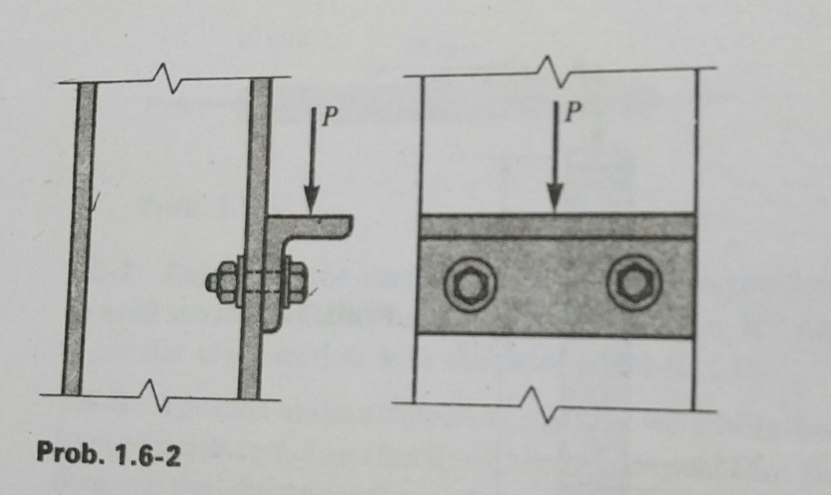 Solved An angle bracket is attached to a column with two 16