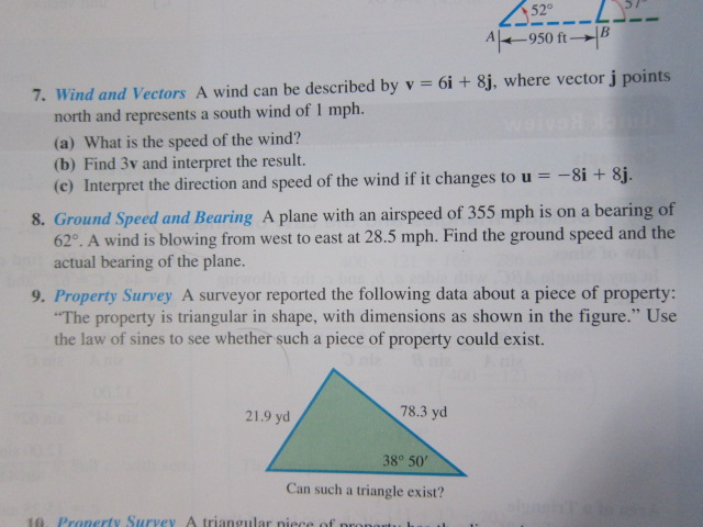 Solved Win and Vectors A wind cun be described by v = 6i + | Chegg.com 