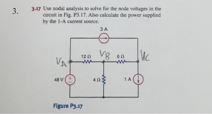 Solved Use nodal analysis to solve for the node voltages in | Chegg.com