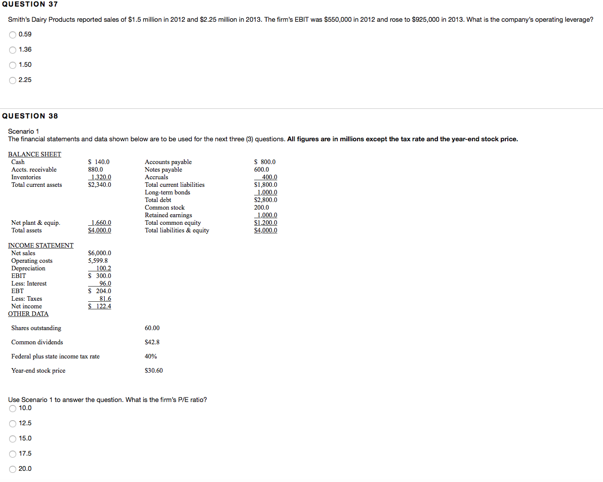 solved-smith-s-dairy-products-reported-sales-of-1-5-million-chegg