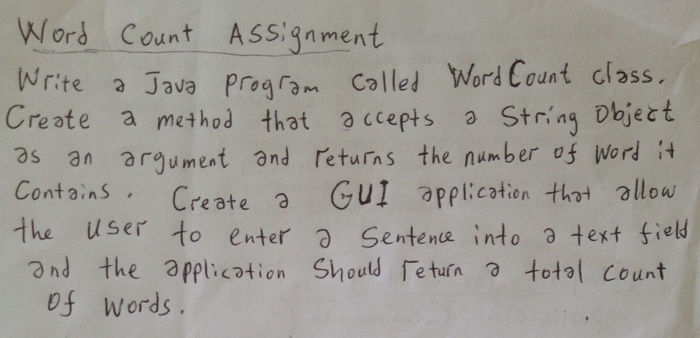 Solved Write a java program called Word Count class. Create | Chegg.com