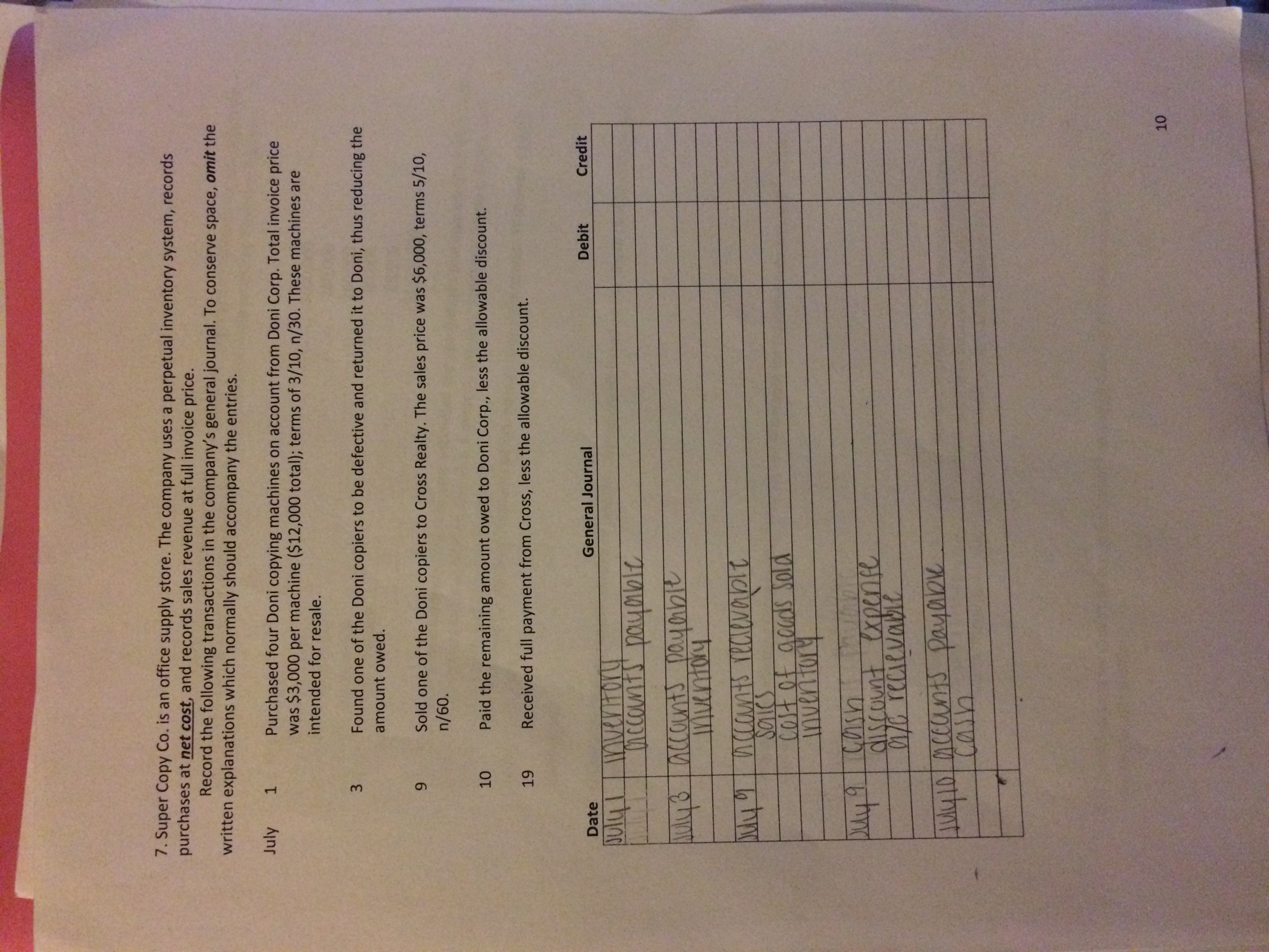 Solved Super Copy Co. is an office supply store. The company