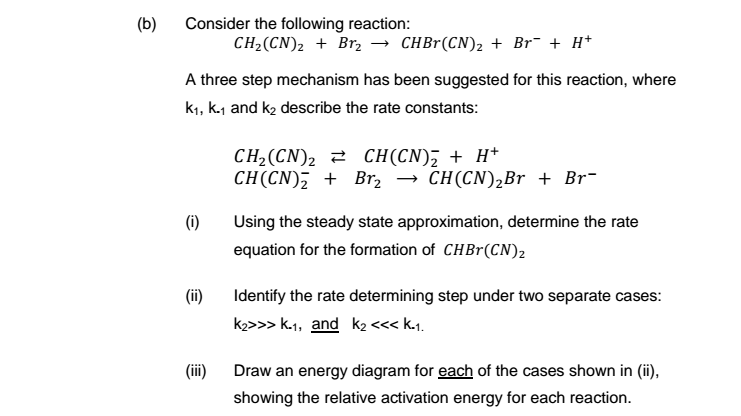 Solved Consider the following reaction: CH_2(CN)_2 + Br_2 | Chegg.com