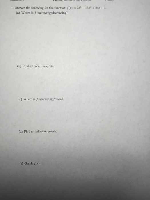 Solved Answer The Following For The Function F x 2x 3 Chegg