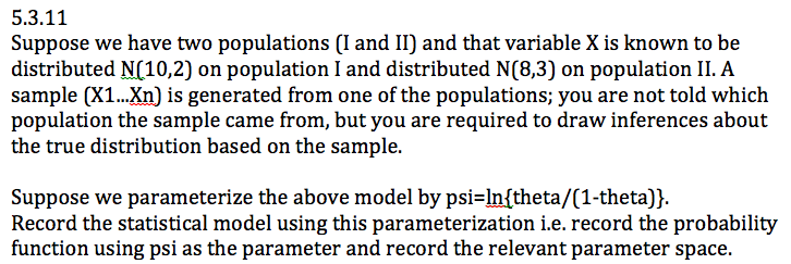 Solved 5.3.11 Suppose we have two populations (I and II) and | Chegg.com