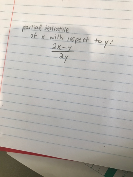 partial derivative of x 2 y