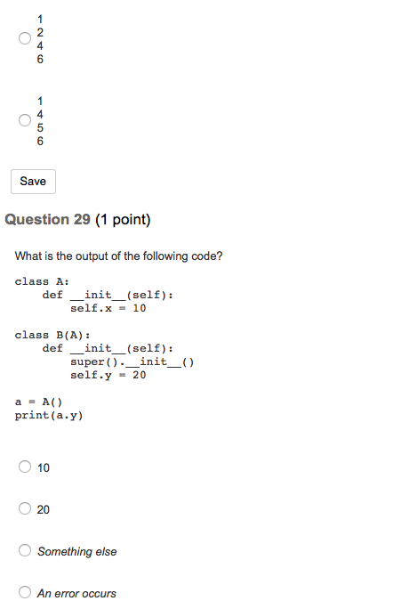 python - is there a more concise way to define this... Solved Question 26 (1 point) What's the best syntax in | Chegg.com