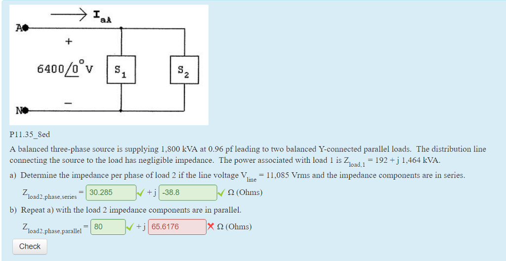 Solved A Balanced Three-phase Source Is Supplying 1, 800 | Chegg.com