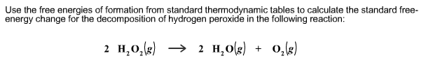 Solved Use the free energies of formation from standard | Chegg.com