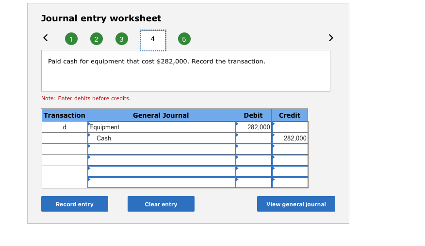 Solved Journal entry worksheet 2 4 Issued 4,200 shares of