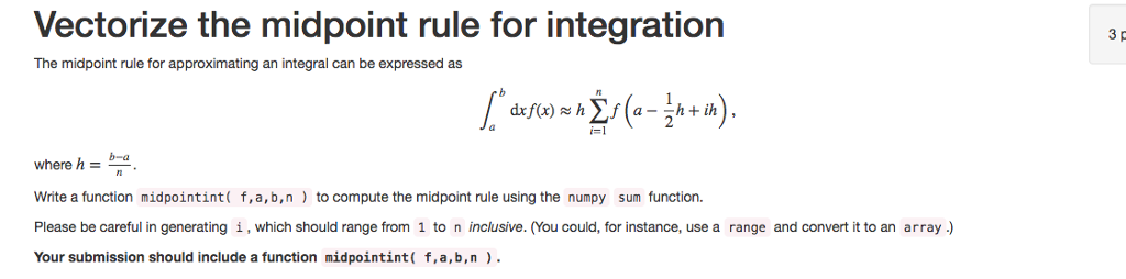 solved-vectorize-the-midpoint-rule-for-integration-the-chegg