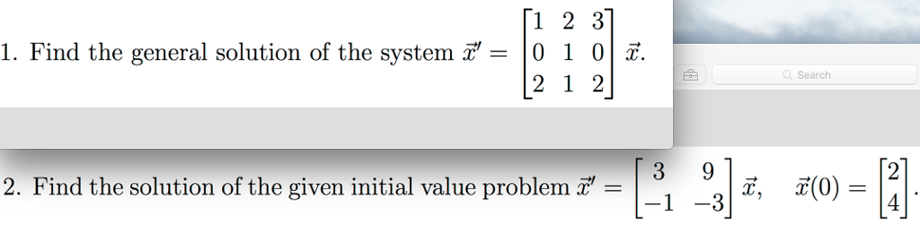 Solved Find the general solution of the system ⃗x′ = | Chegg.com