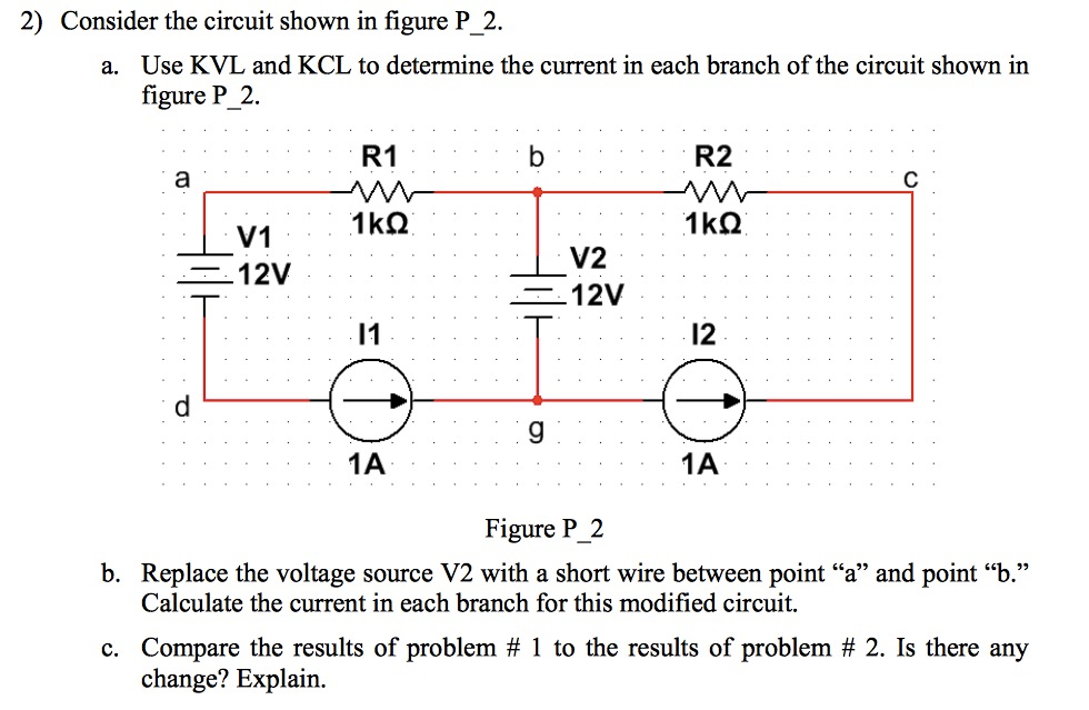 Solved Consider The Circuit Shown In Figure P_2. Use KVL | Chegg.com