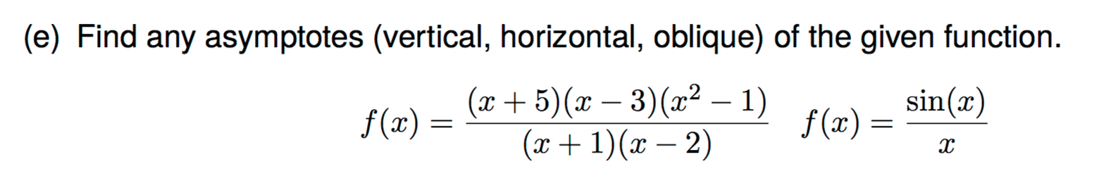 Solved Find Any Asymptotes Vertical Horizontal Oblique