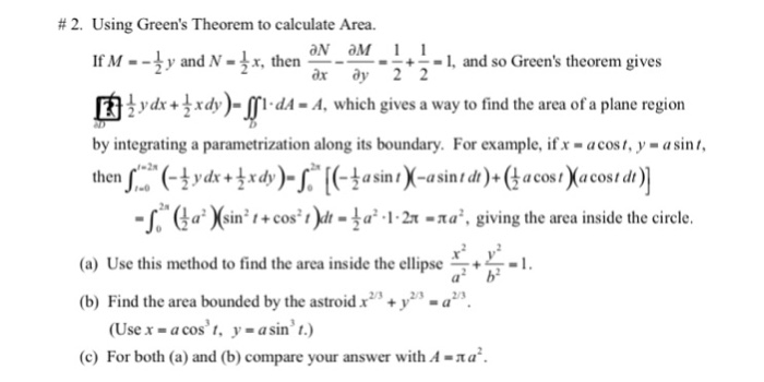 solved-using-green-s-theorem-to-calculate-area-if-m-1-2-chegg