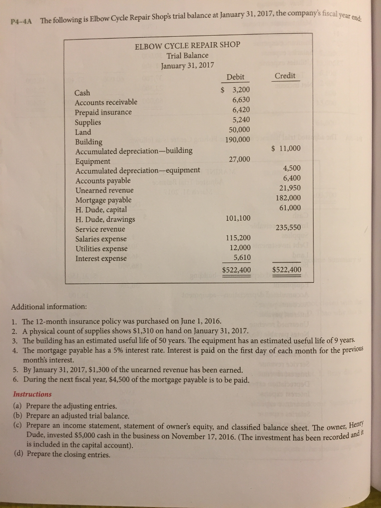 Solved Question P4A4 in the Accounting principles, vol 1,