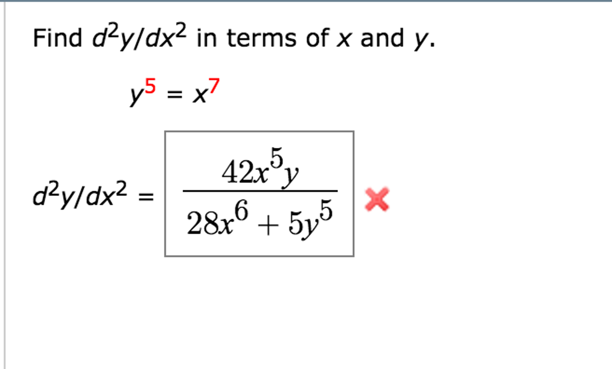 solved-find-d-2y-dx-2-in-terms-of-x-and-y-y-5-x-7-chegg