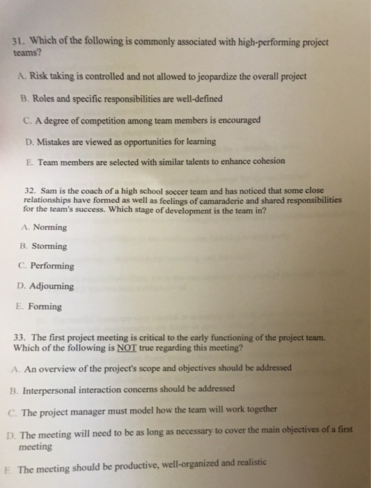 project management essay questions and answers