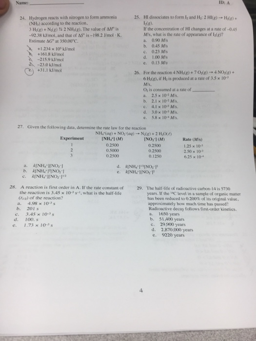 solved-hydrogen-react-with-nitrogen-to-form-ammonia-nh-3-chegg