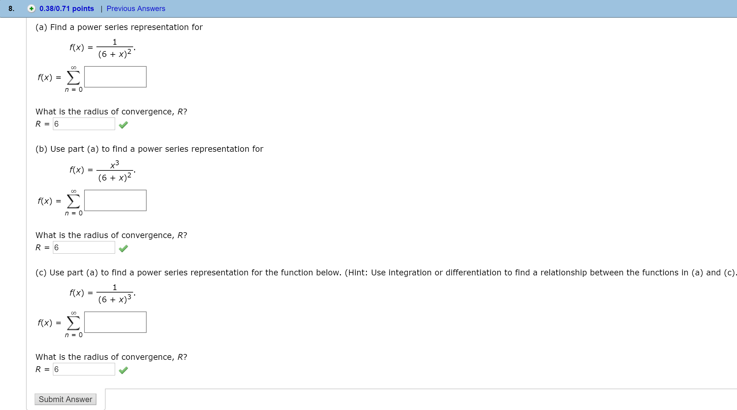 Solved Find The Power Series Representation For F x 1 6 Chegg solved-find-the-power-series-representation-for-f-x-1-6-chegg