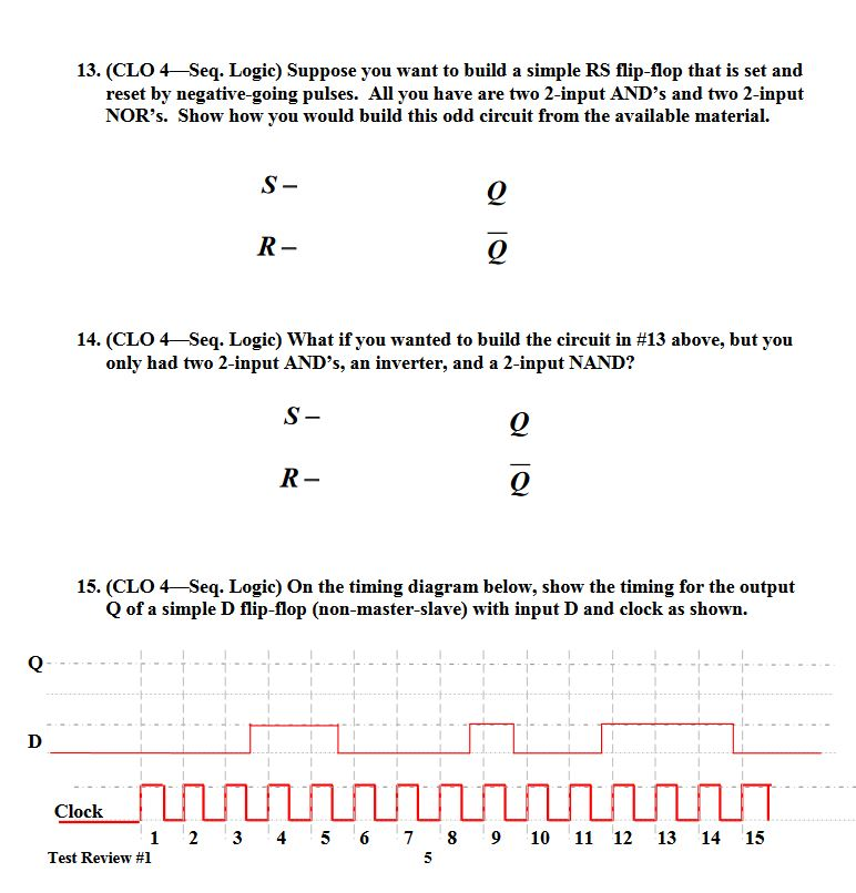 Solved Suppose you want to build a simple RS flip-flop that | Chegg.com