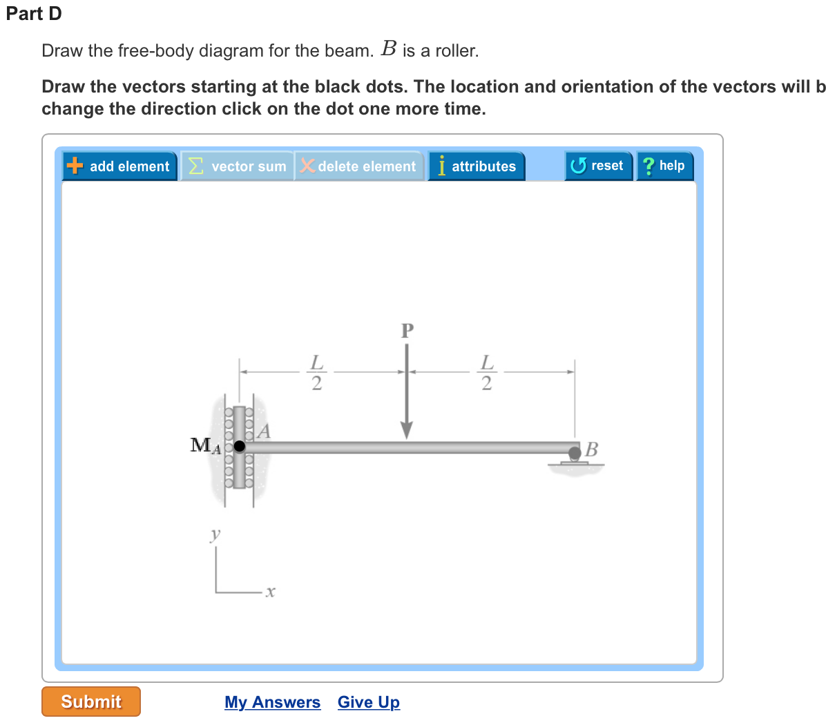 Solved Draw the freebody diagram for the beam.
