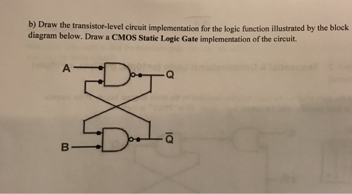 Solved Draw the transistor-level circuit implementation for | Chegg.com
