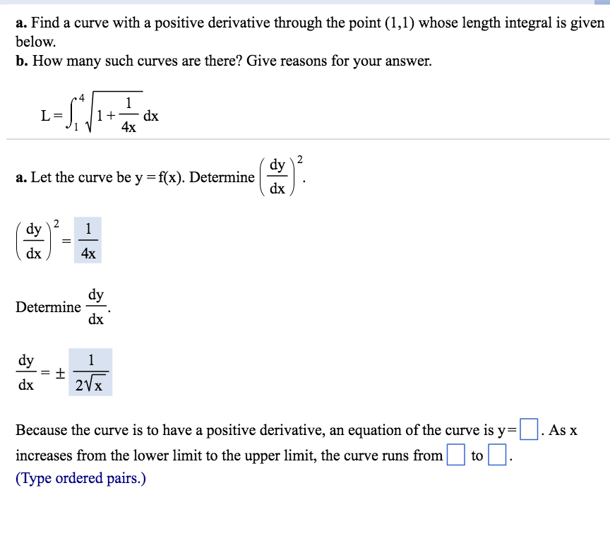 Solved Find A Curve With A Positive Derivative Through The | Chegg.com