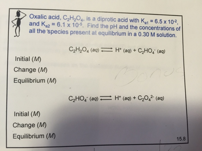 Solved Oxalic Acid C2h2o4 Is A Diprotic Acid With Ka1 3484