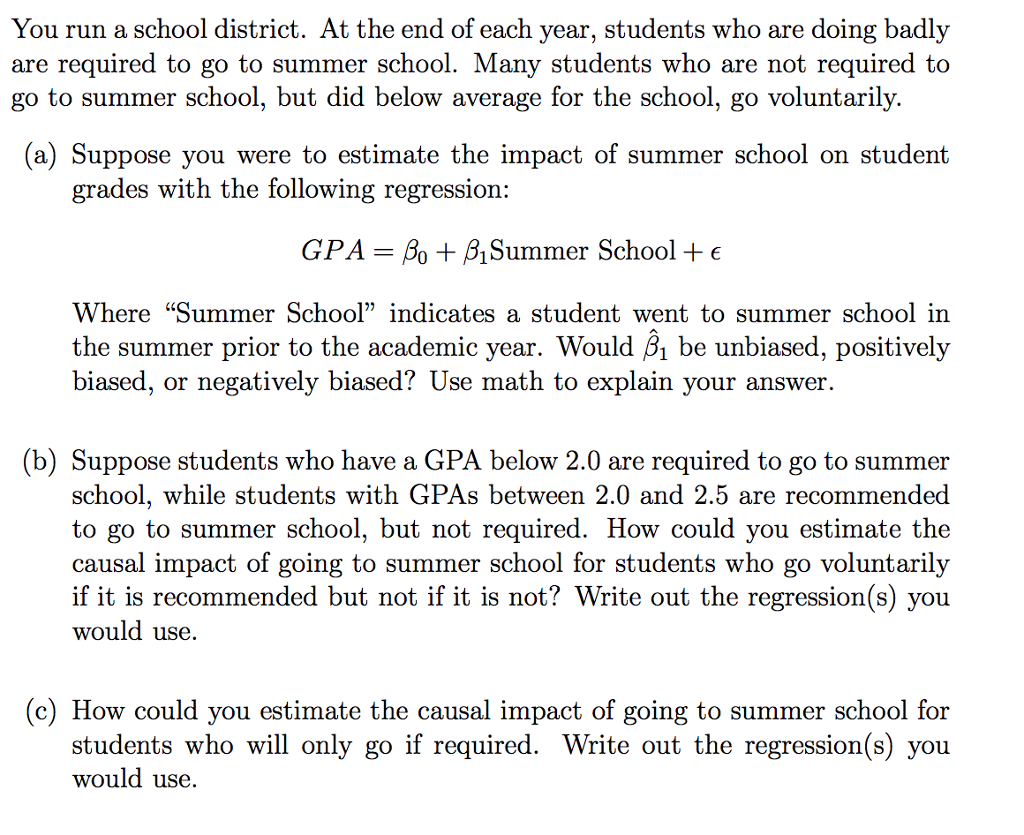 You Run A School District At The End Of Each Year Chegg