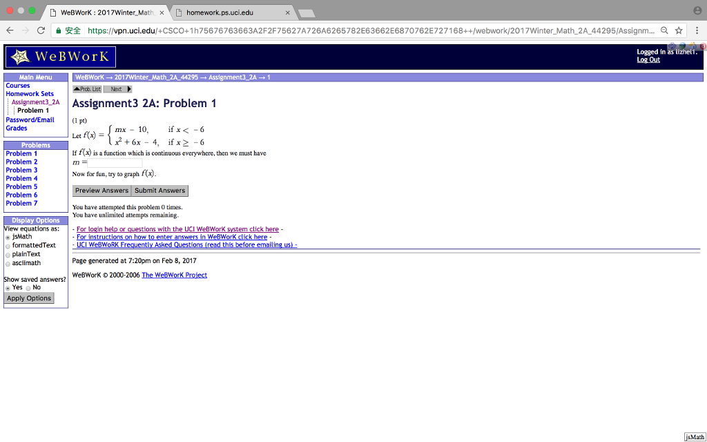 homework uci webwork homework uci webwork