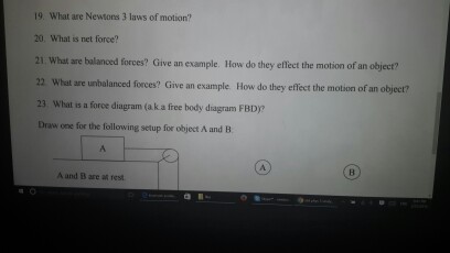 Solved What are Newtons 3 laws of motion? What is net | Chegg.com