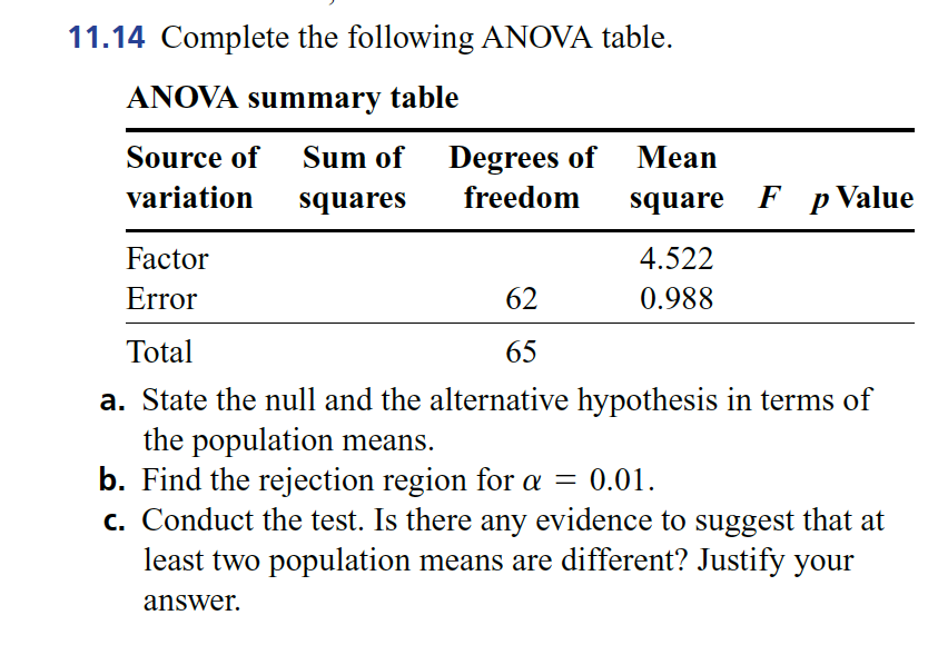 the alternative hypothesis for an anova states that