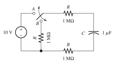 Solved In the circuit below, the switch instantaneously | Chegg.com